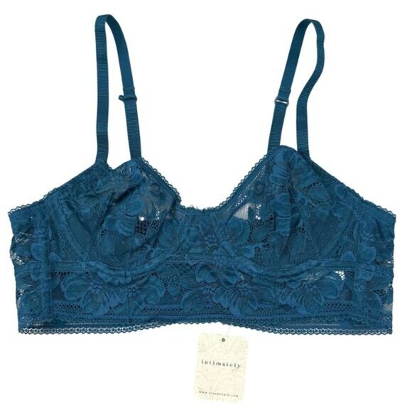 NWT FREE PEOPLE x Intimately FP Sorento Demi Longline Sz 32B Night Swim - Picture 8 of 11